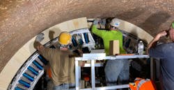 The bricking machine holds the refractory bricks firmly against the furnace shell and aligns the brickwork to avoid catastrophic failure. This also avoids falling debris and other dangers throughout the bricking process, which reduces the chance of injury. The bricking machine holds the refractory bricks firmly against the furnace shell and aligns the brickwork to avoid catastrophic failure. This also avoids falling debris and other dangers throughout the bricking process, which reduces the chance of injury.