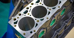 Cast iron engine block. Cast iron engine block.