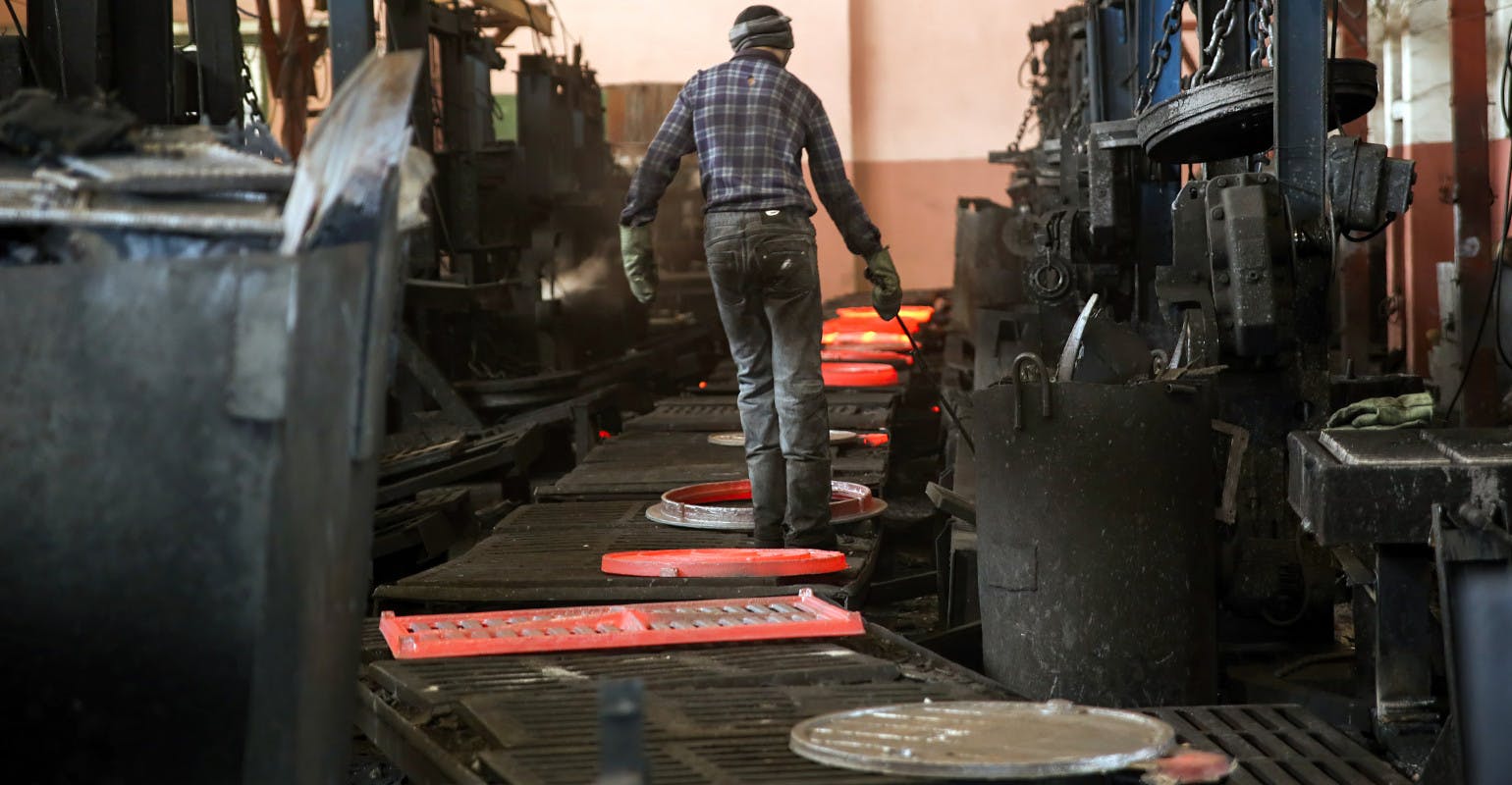 Foundry scrap and metal recycling.