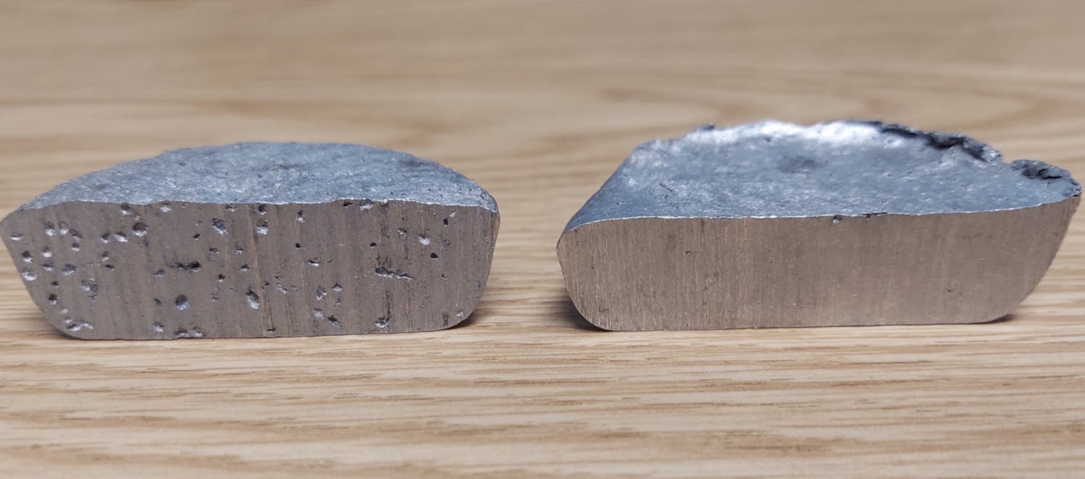 Porosity Solutions: comparing specific gravity.