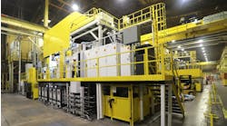 Honda’s Anna (OH) Engine Plant is now home to six, 6,000-ton high-pressure diecasting machines. Megacasting machine at Honda, Anna, OH. Honda’s Anna (OH) Engine Plant is now home to six, 6,000-ton high-pressure diecasting machines. Megacasting machine at Honda, Anna, OH.