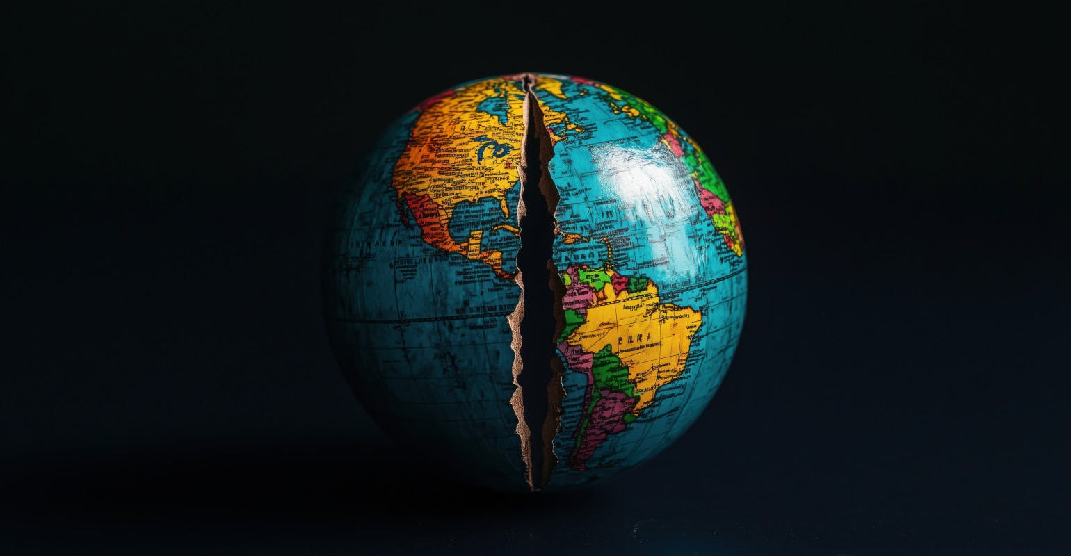 Tatsiana Kuryanovich | Dreamstime | Split in global market.