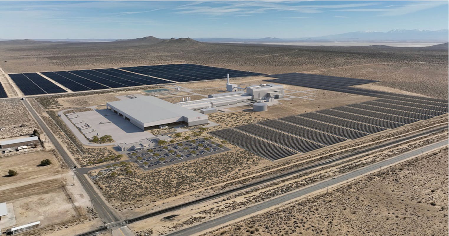 A rendering of Pacific Steel Group's micromill plan, in Mojave, Calif.