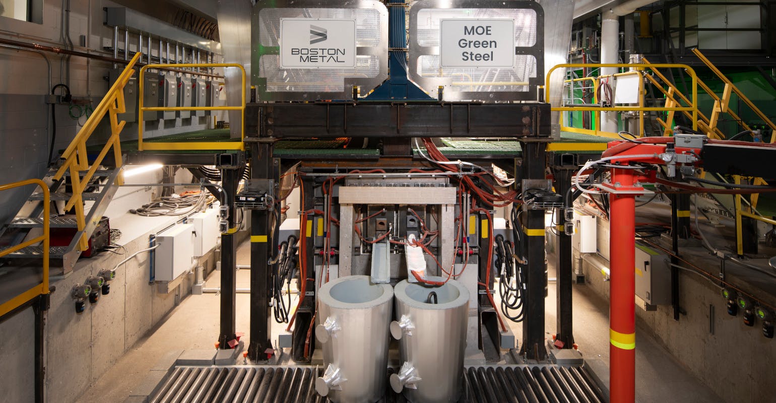 Boston Metal&rsquo;s Molten Oxide Electrolysis reactor.