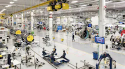 Engine assembly at Pratt & Whitney in Middletown, Conn.