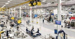 Engine assembly at Pratt & Whitney in Middletown, Conn. Engine assembly at Pratt & Whitney in Middletown, Conn.