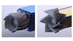 Concept for AM-produced shape-memory-alloy (SMA) radiator . Concept for AM-produced shape-memory-alloy (SMA) radiator .