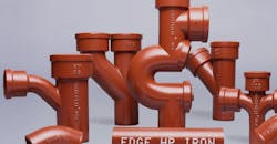 Charlotte Pipe Edge HP coated iron pipe and fittings. Charlotte Pipe Edge HP coated iron pipe and fittings.