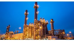 Gas turbine-powered electric utility plant. Gas turbine-powered electric utility plant.