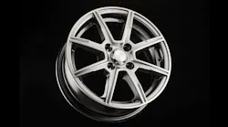 Lightweight diecast aluminum wheel.