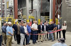 Clow Valve ribbon-cutting. Clow Valve ribbon-cutting.