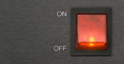 On-off red switch button. On-off red switch button.