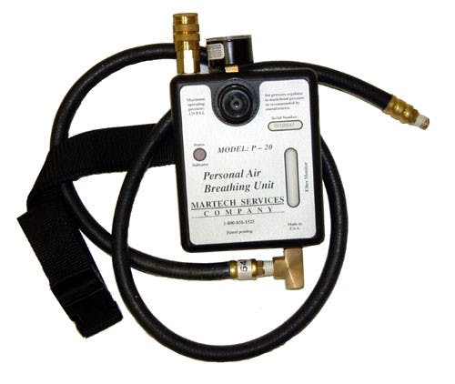 Martech Services Co. Model P-20 personal air breathing unit