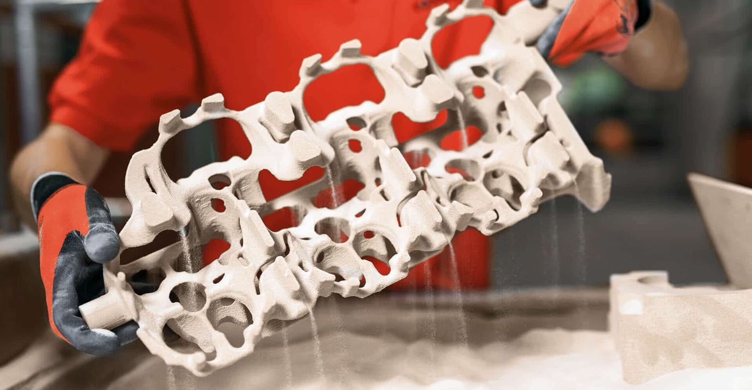 voxeljet printed sand core.