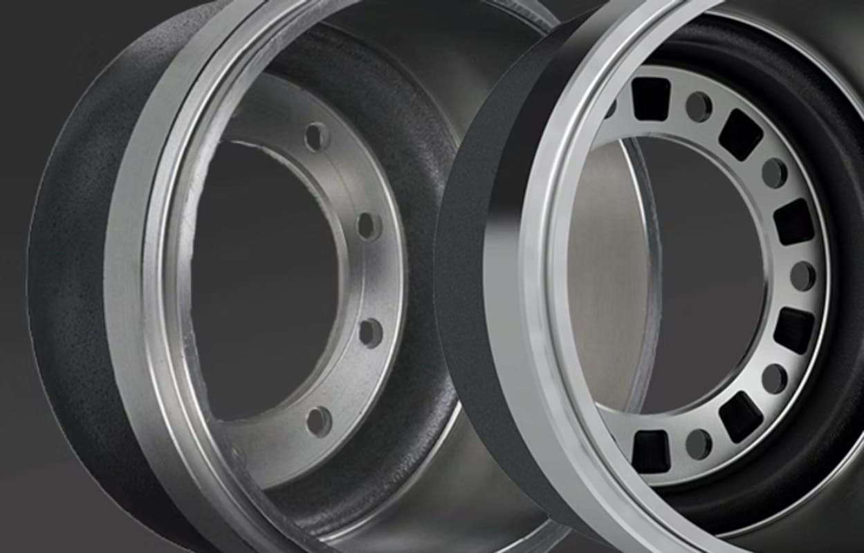 Rockford Brake Manufacturing cast-iron brake drums.
