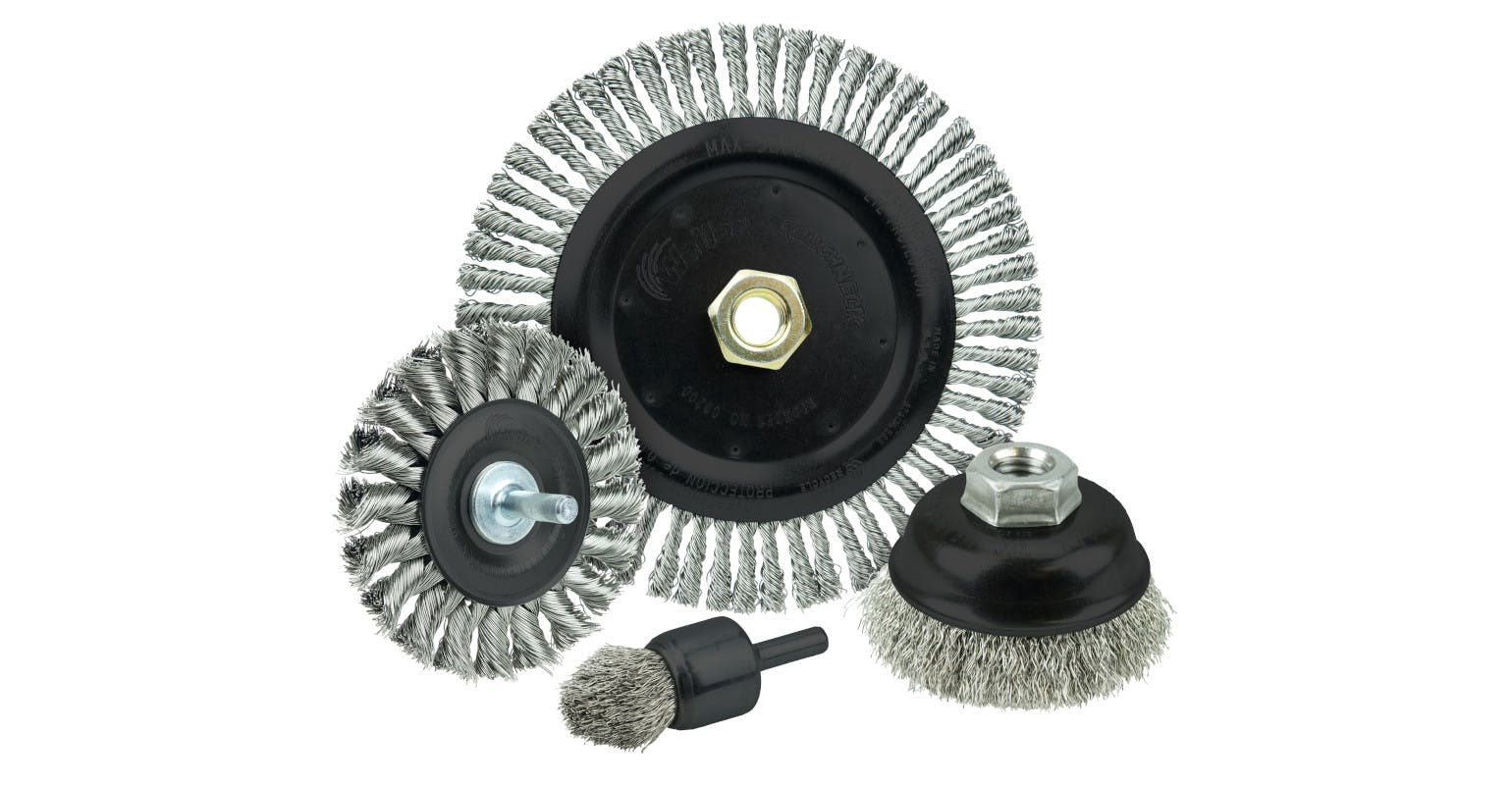 Weiler Abrasives color-coded grinding brushes