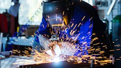 A welder uses a welding torch. A welder uses a welding torch.