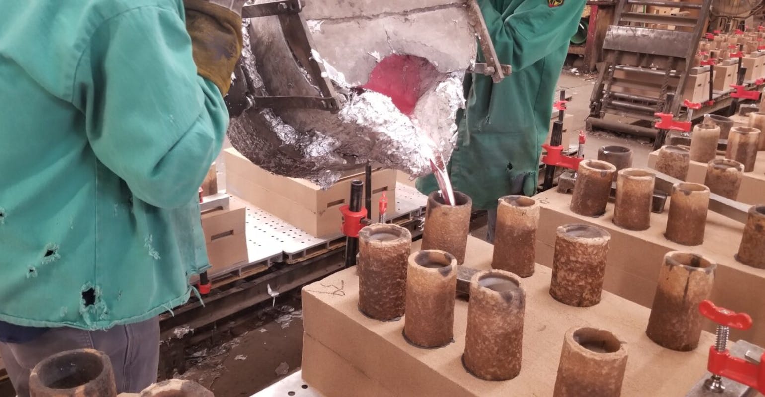 Muncie Castings pours aluminum air-set / no-bake castings