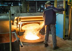 Th. Schultz deslagging Otto Junker coreless furnace Th. Schultz deslagging Otto Junker coreless furnace