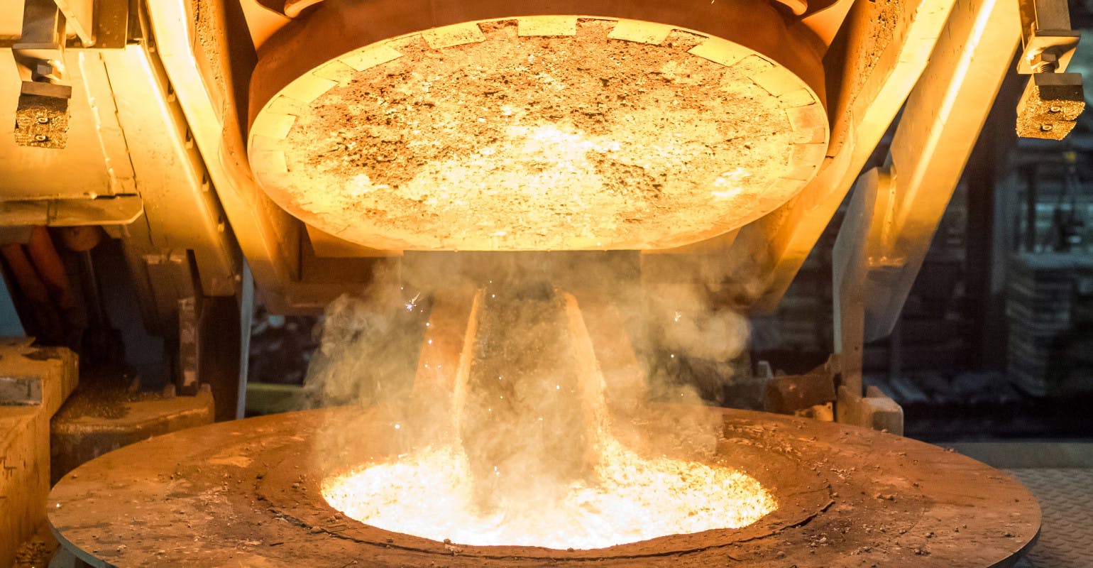 Th. Schultz heating up Otto Junker coreless furnace