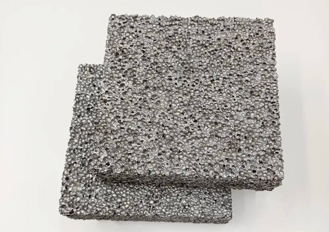 Open-cell aluminum foam panels