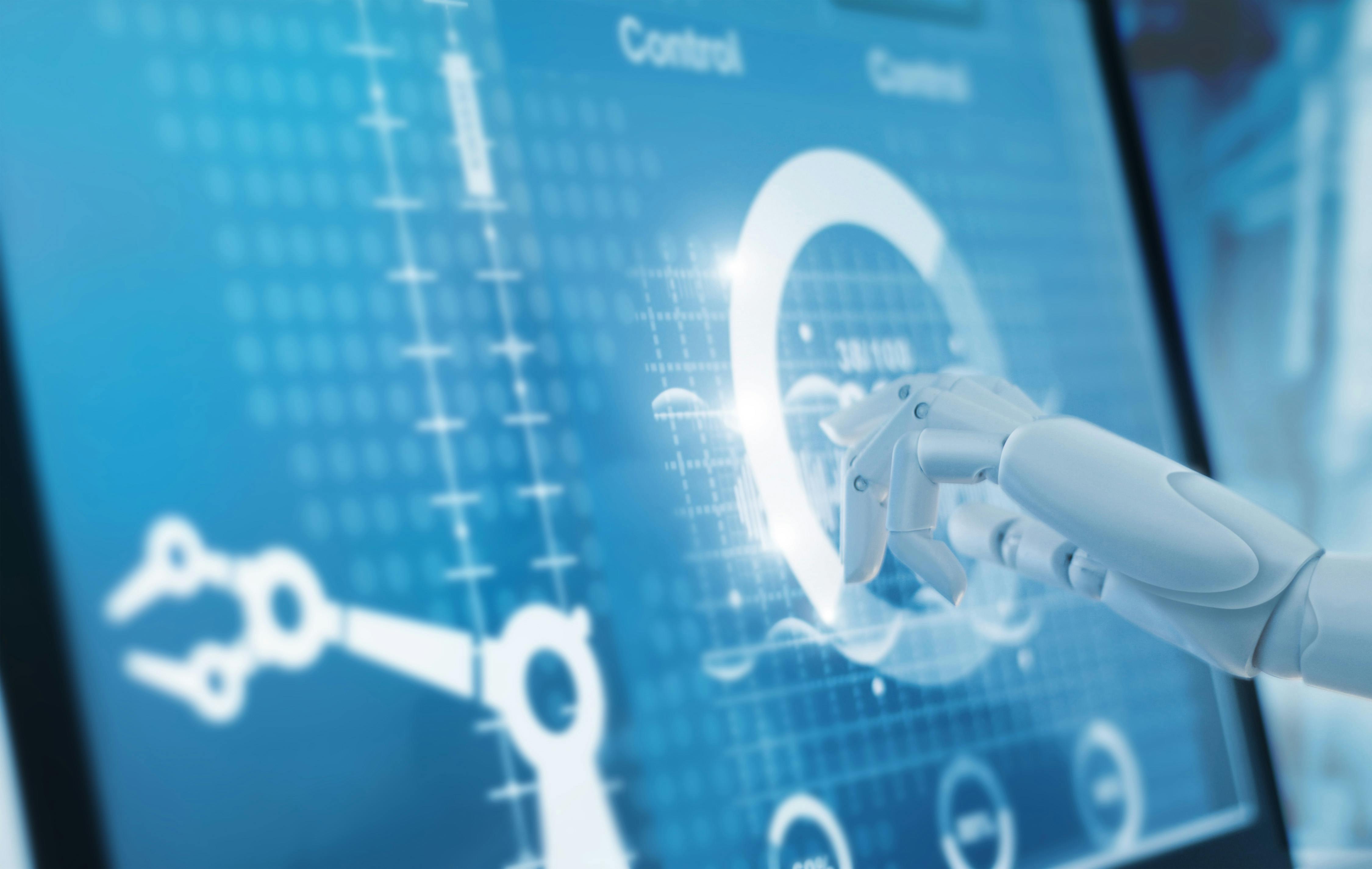 Robotic hand and control automation in intelligent factory.