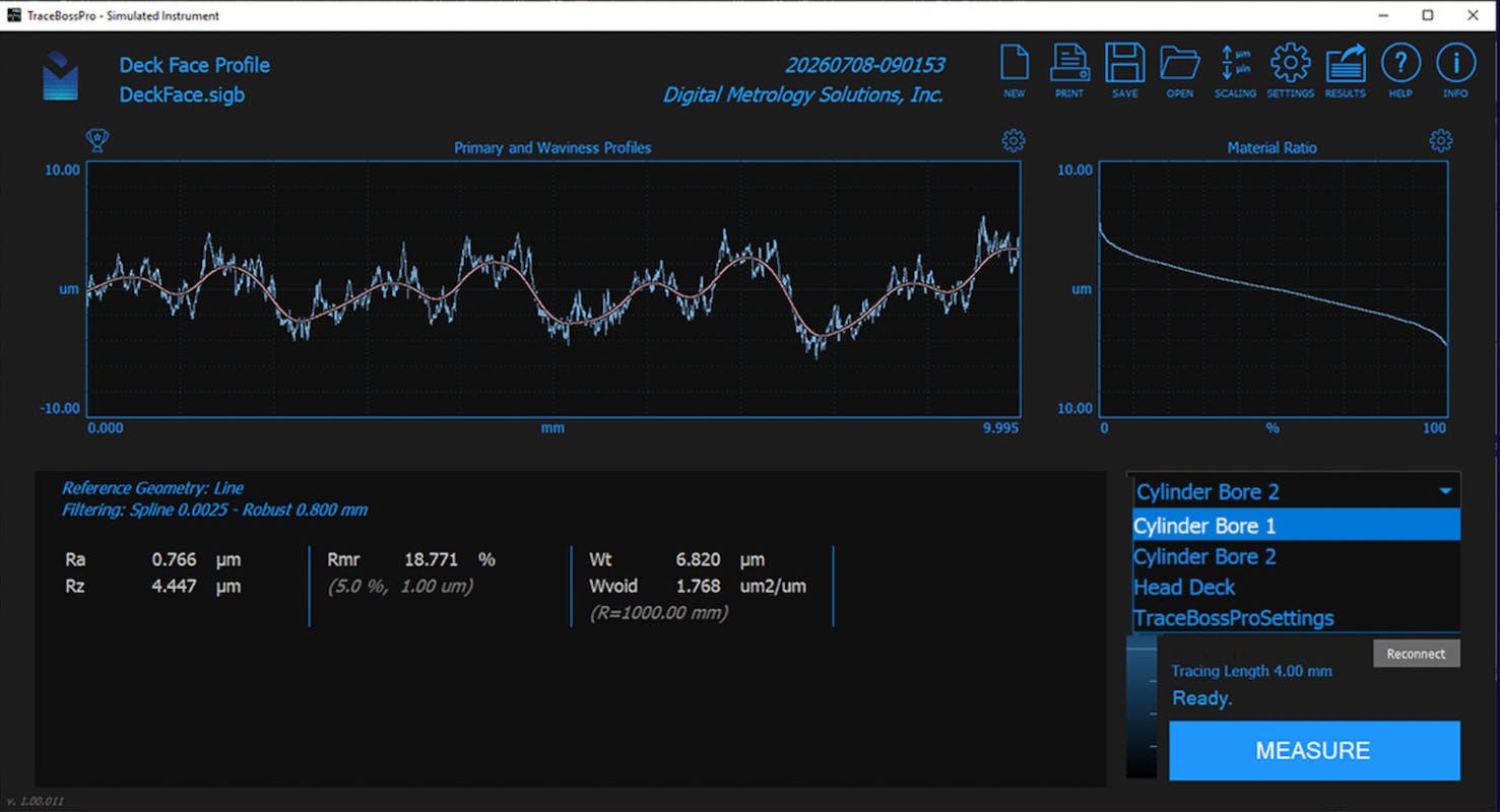 Digital Metrology Solutions TraceBossPro software