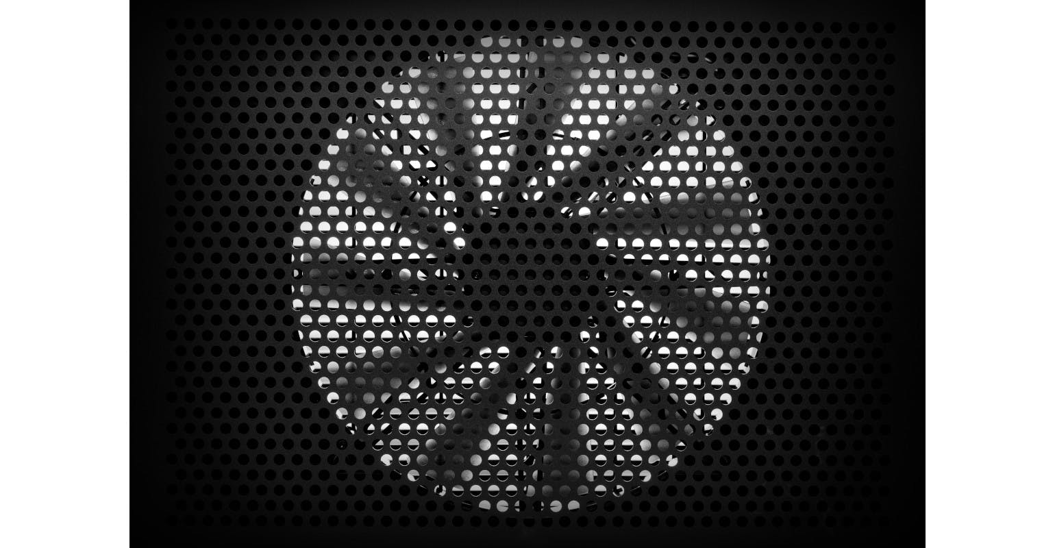 Industrial fan turbine, with a metal grate