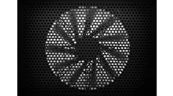 Industrial fan turbine, with a metal grate