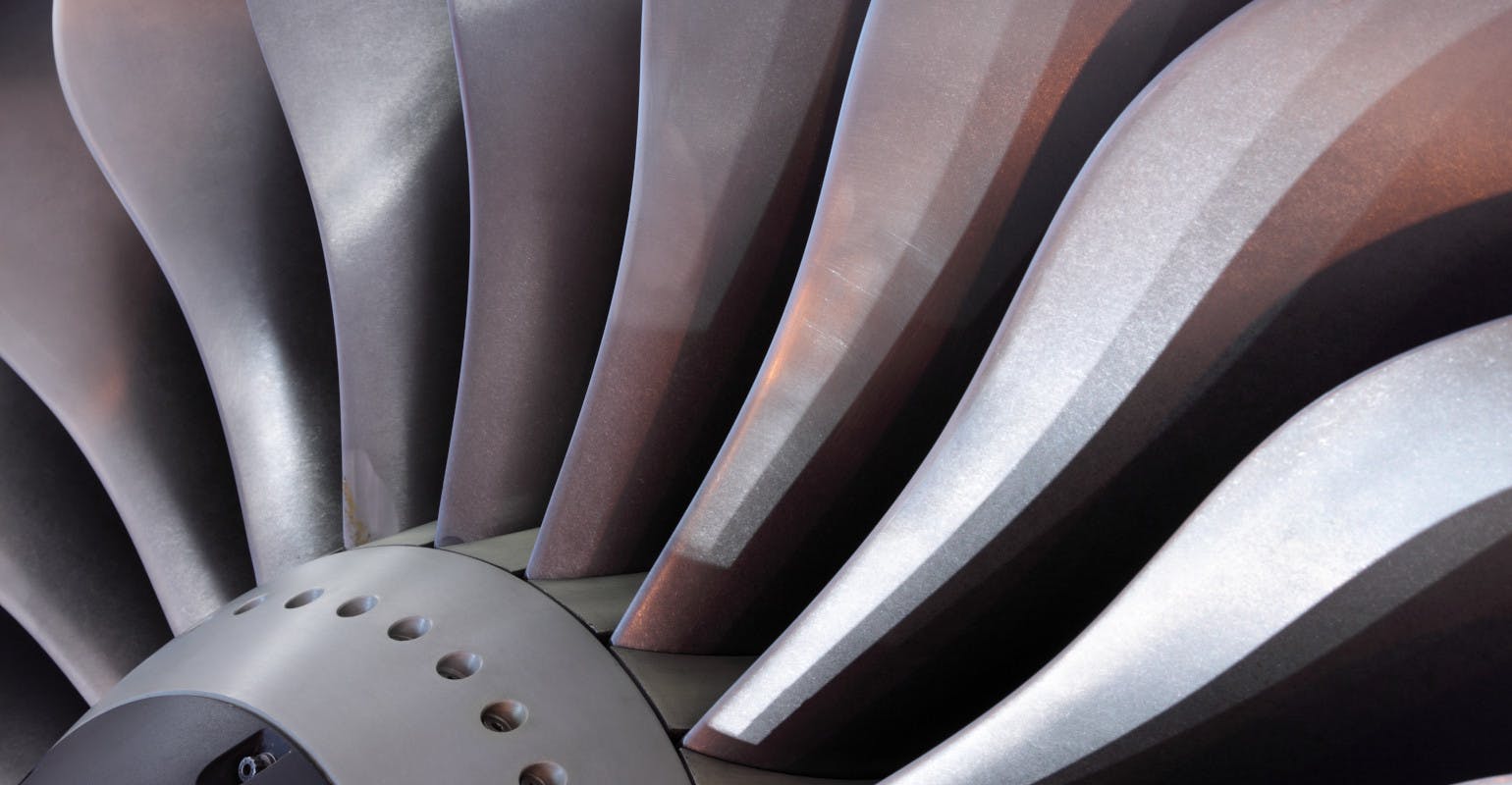 Turbo-jet engine, close up.