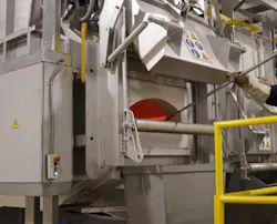 Furnace charging at Cast Products Inc., Athens, AL.