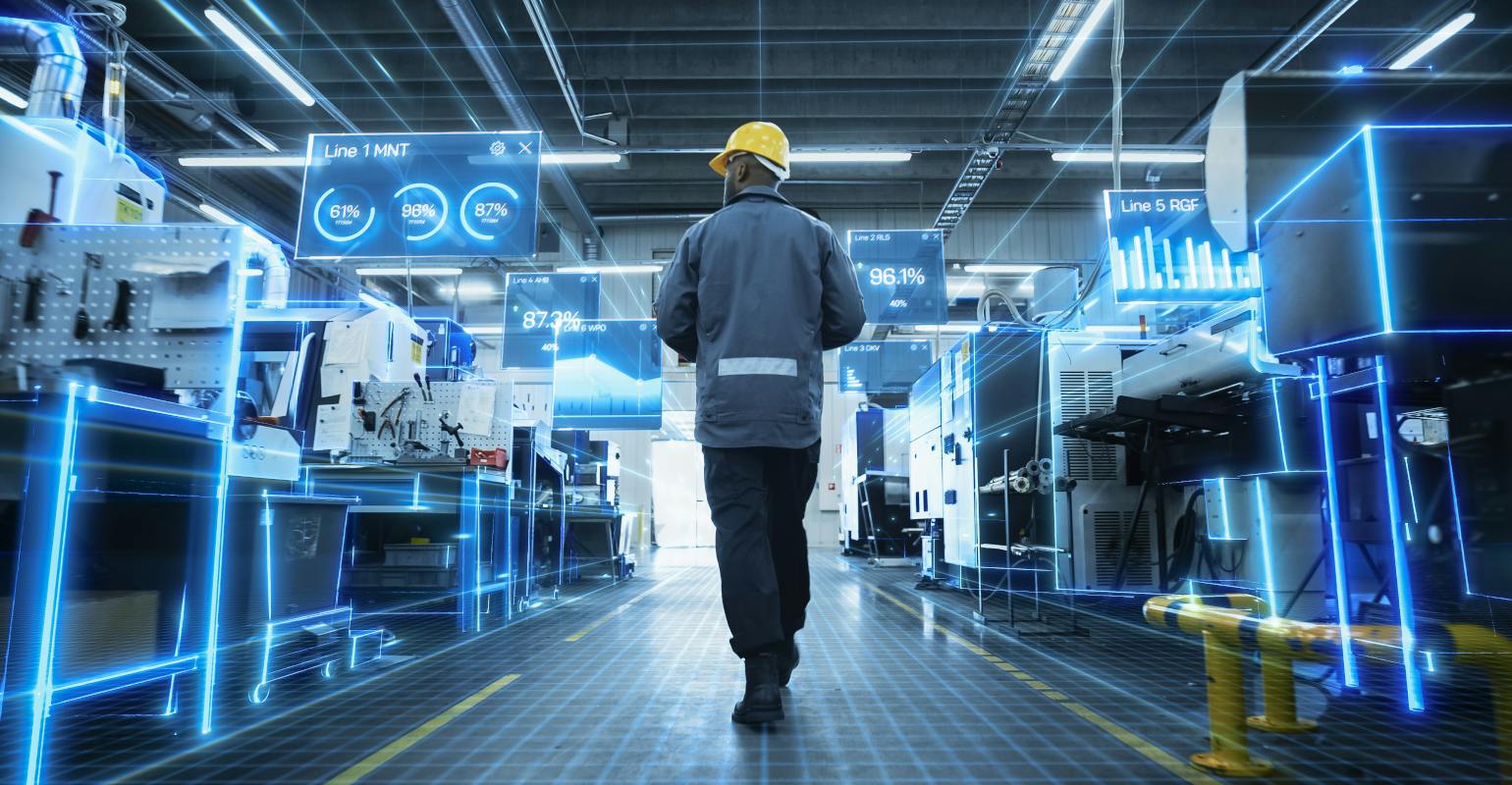 Machines in a digitalized factory